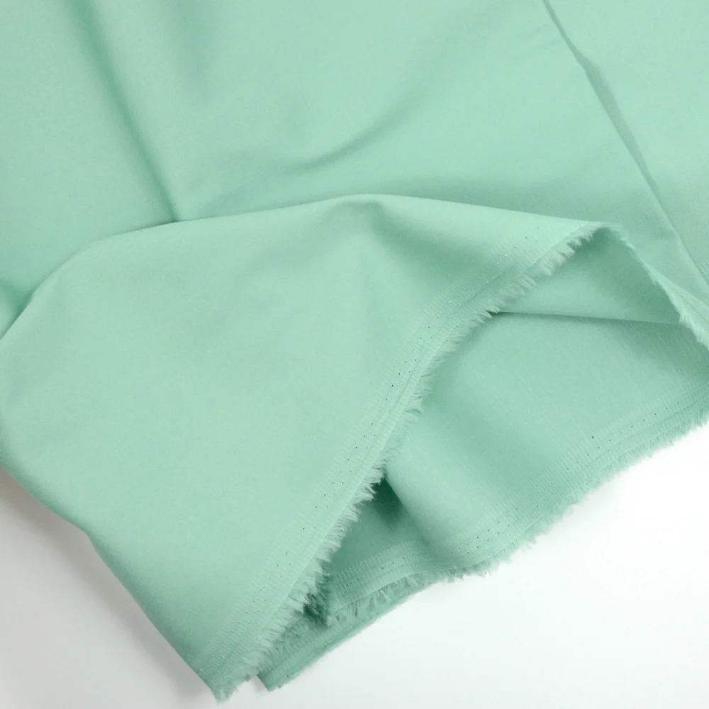 Satin de coton vert eucalyptus - Image 3