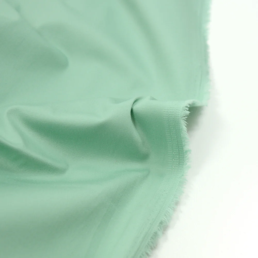 Satin de coton vert eucalyptus - Image 4