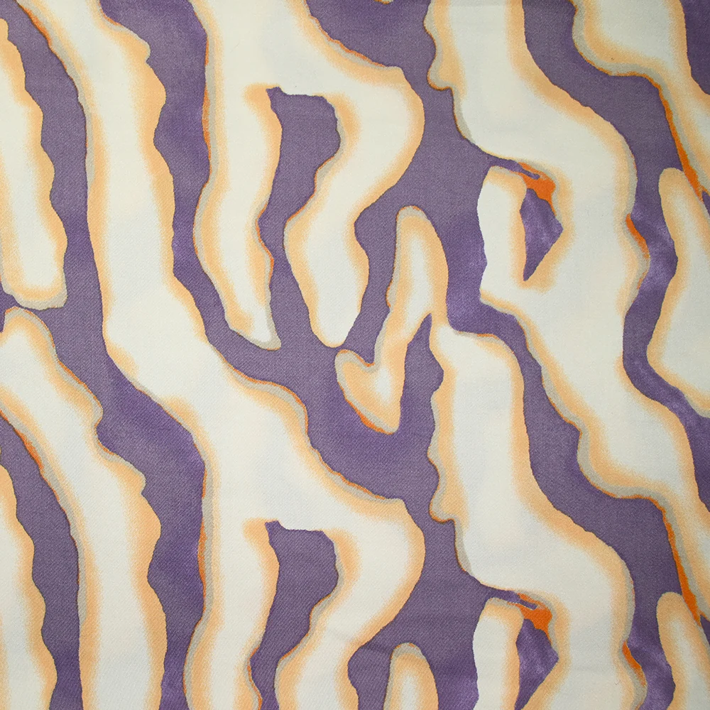 Satin de viscose imprimé Colorado mauve - Image 3