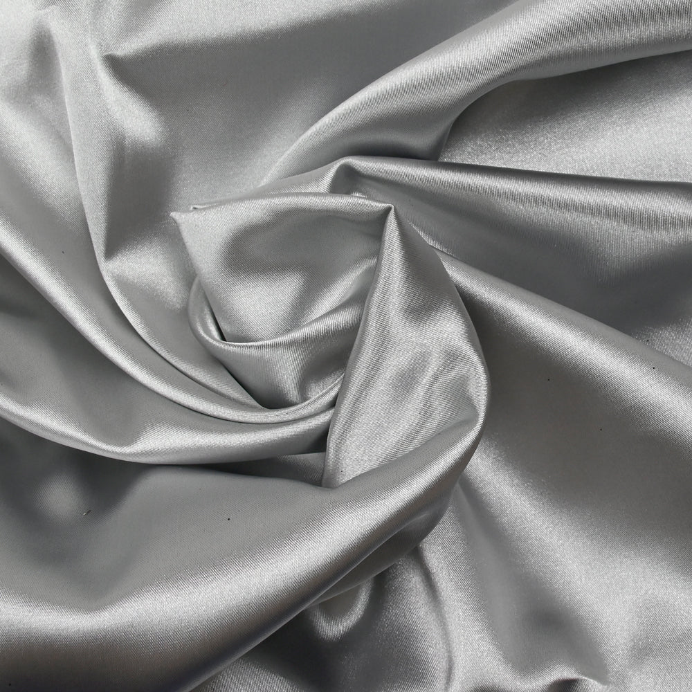 Satin duchesse polyester argent - Image 2