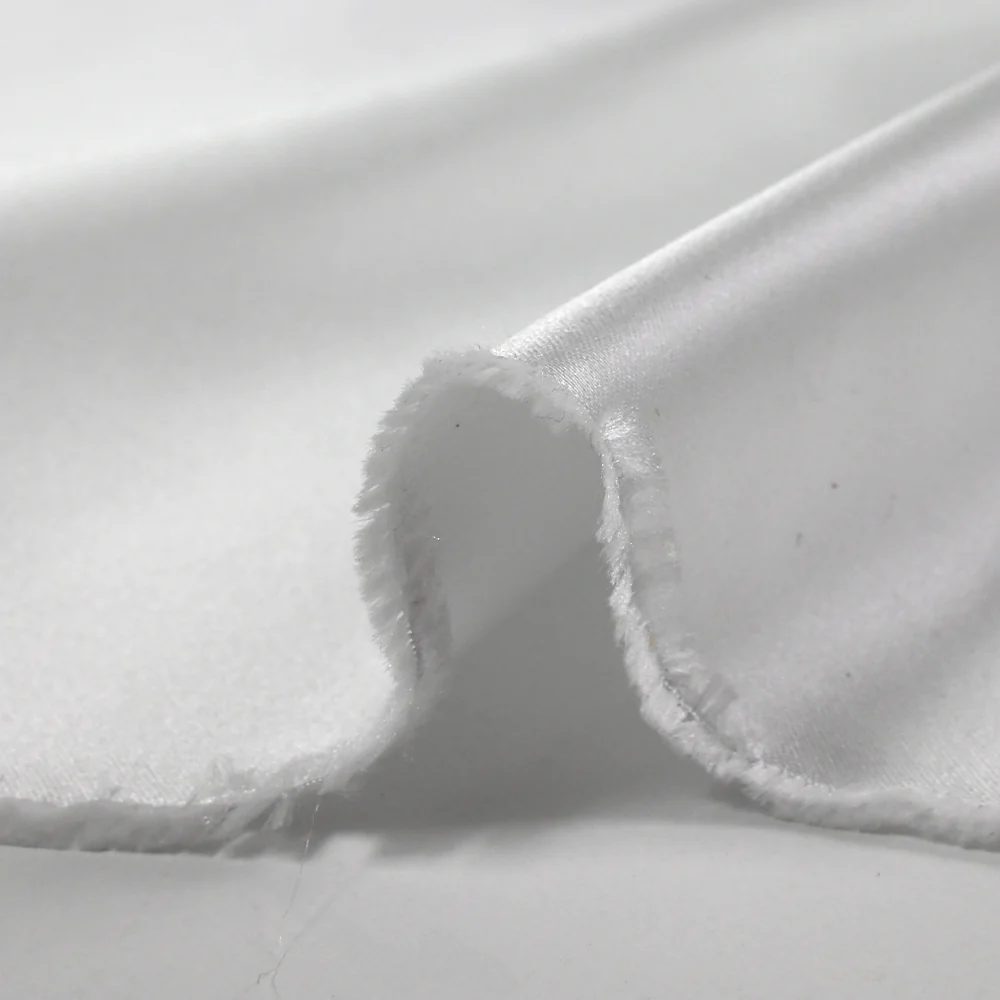 Satin duchesse polyester blanc - Image 6