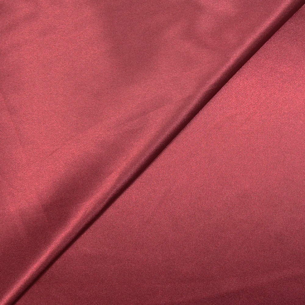 Satin Polyester uni rouge cramoisi - Image 3