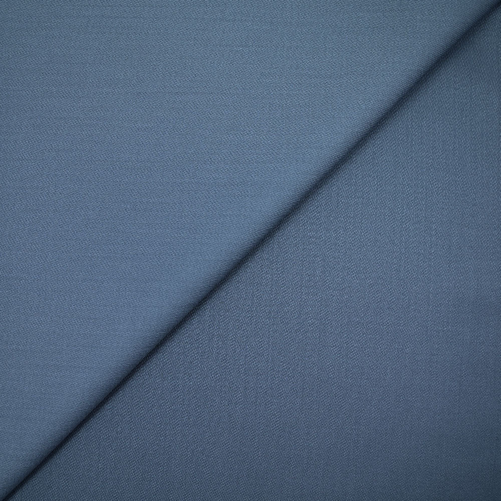 Sergé 100% laine vierge bleu barbeau - Image 4
