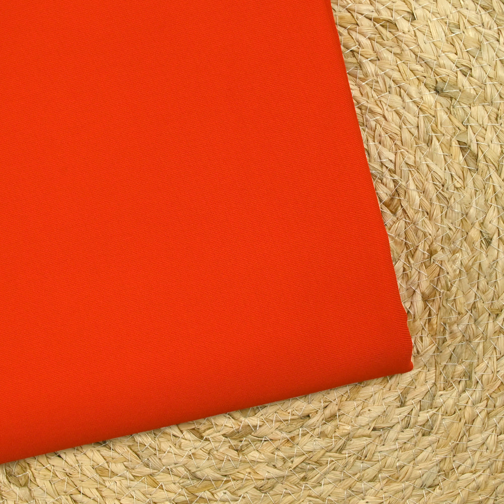 Sergé de viscose stretch orange vif