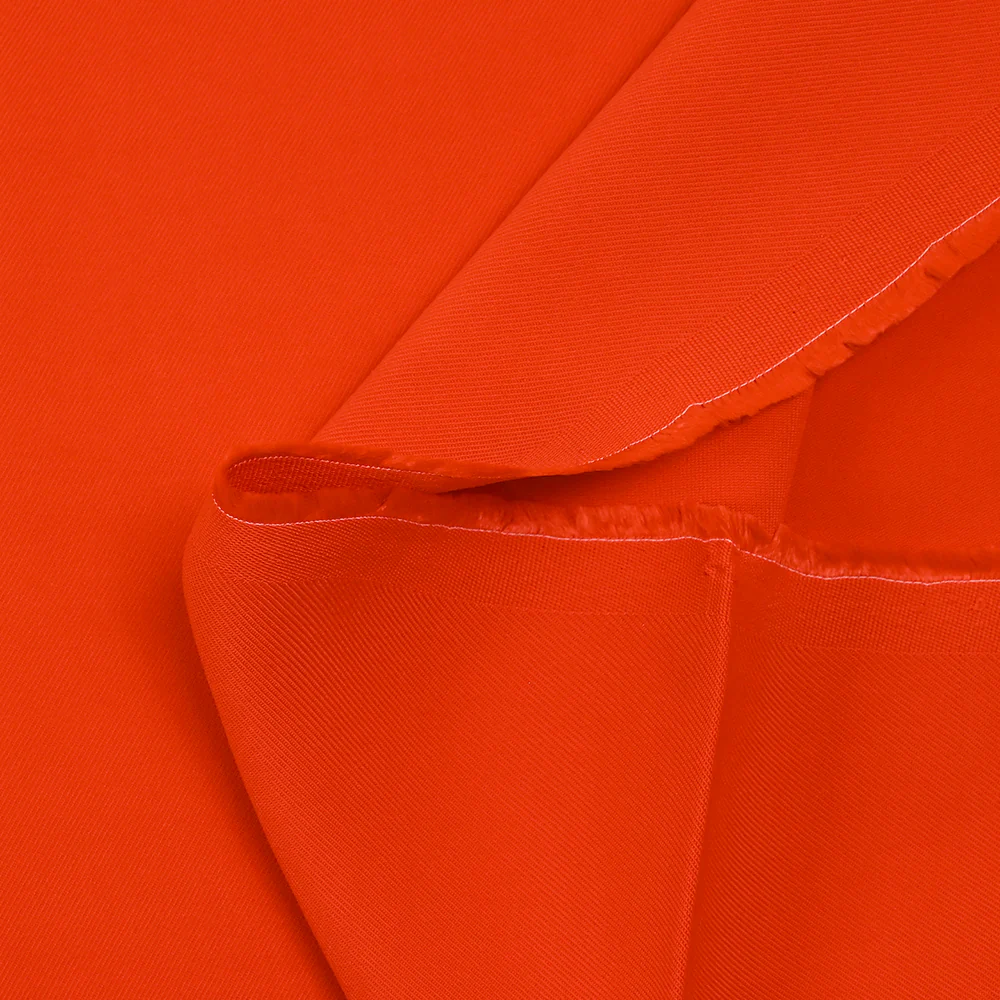 Sergé de viscose stretch orange vif - Image 4