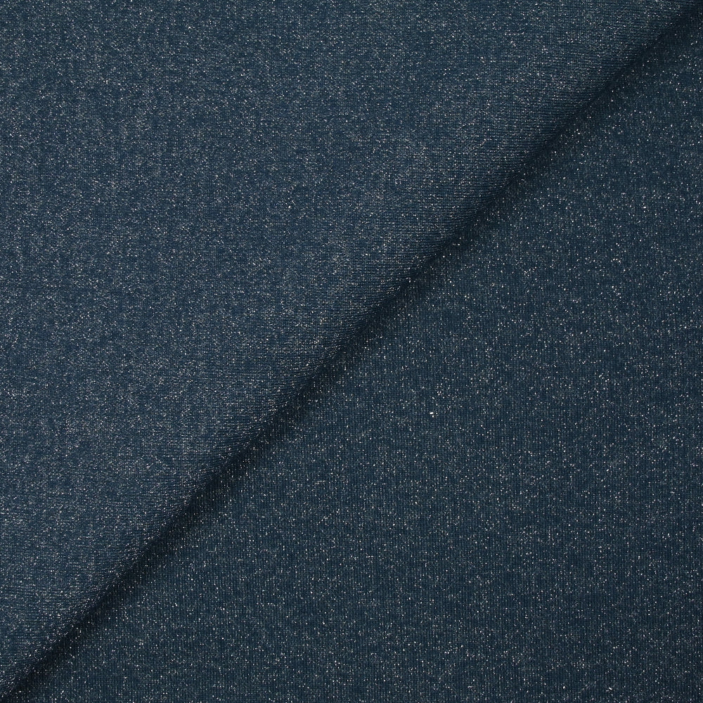 Sweat minkee épais Lurex bleu marine