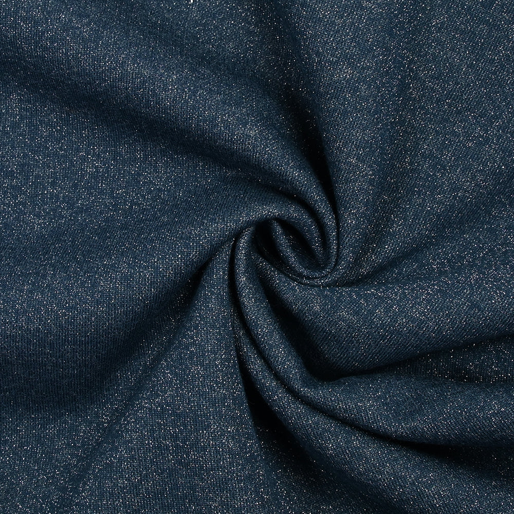 Sweat minkee épais Lurex bleu marine - Image 2