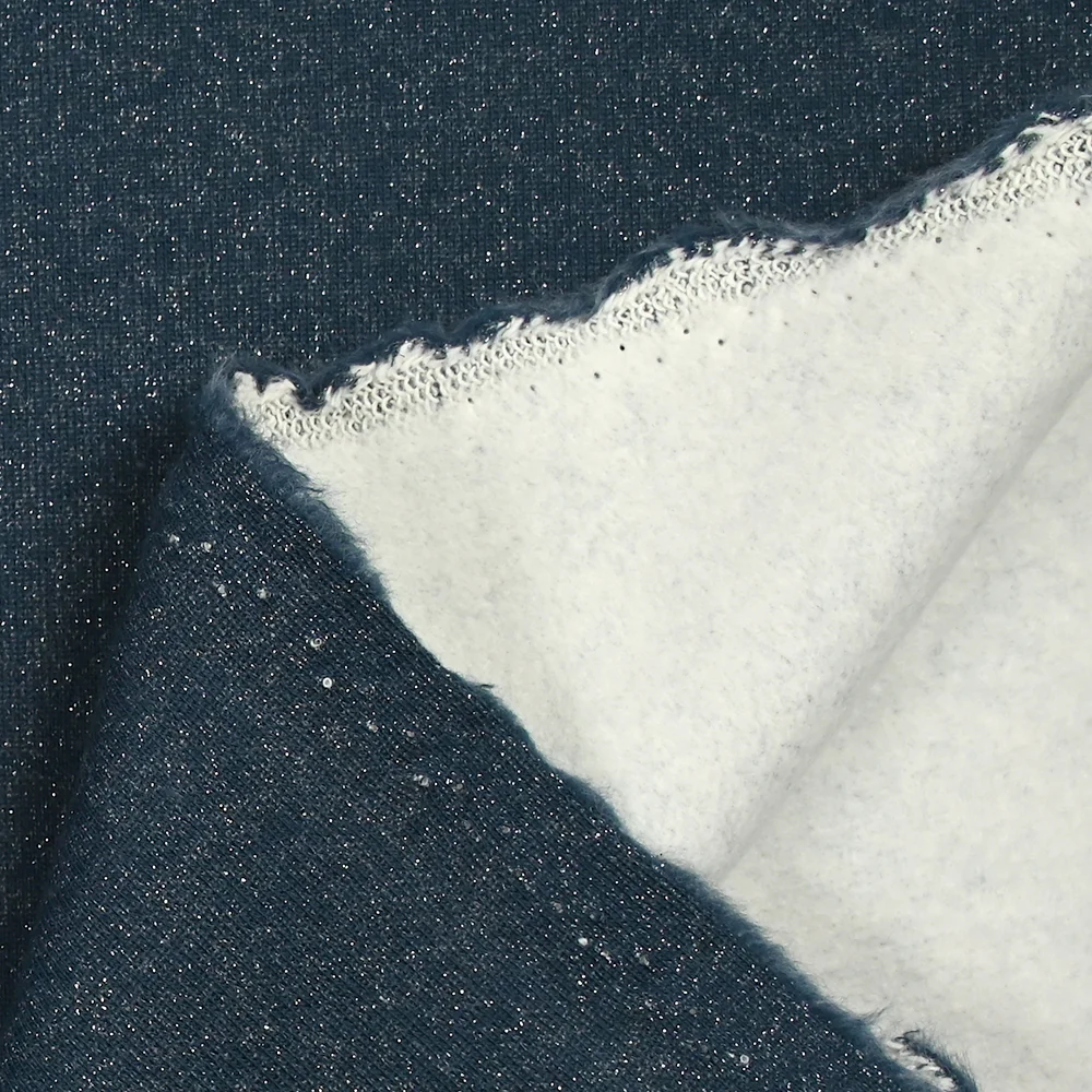 Sweat minkee épais Lurex bleu marine - Image 5