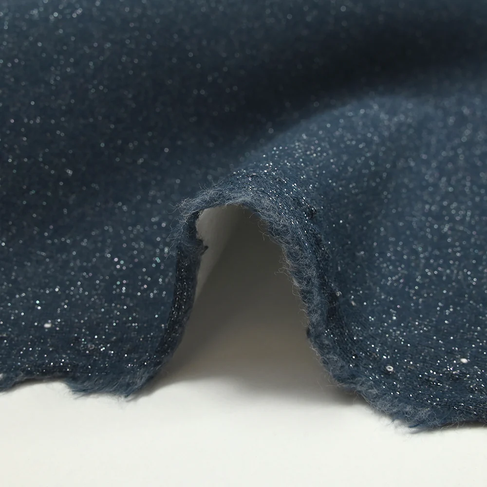 Sweat minkee épais Lurex bleu marine - Image 6
