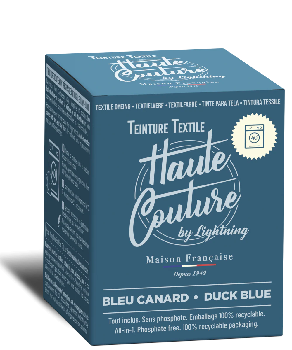 Teinture textile Haute Couture - bleu canard