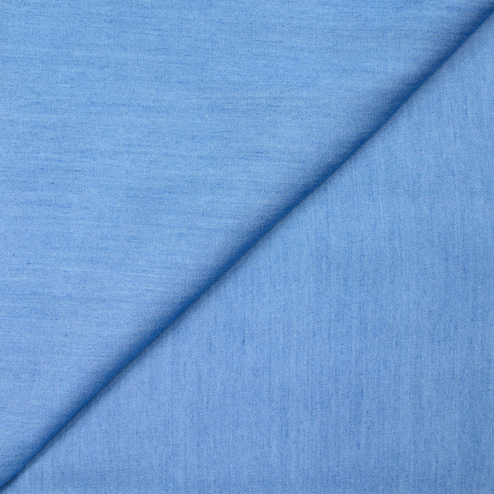 Tencel jeans uni bleu