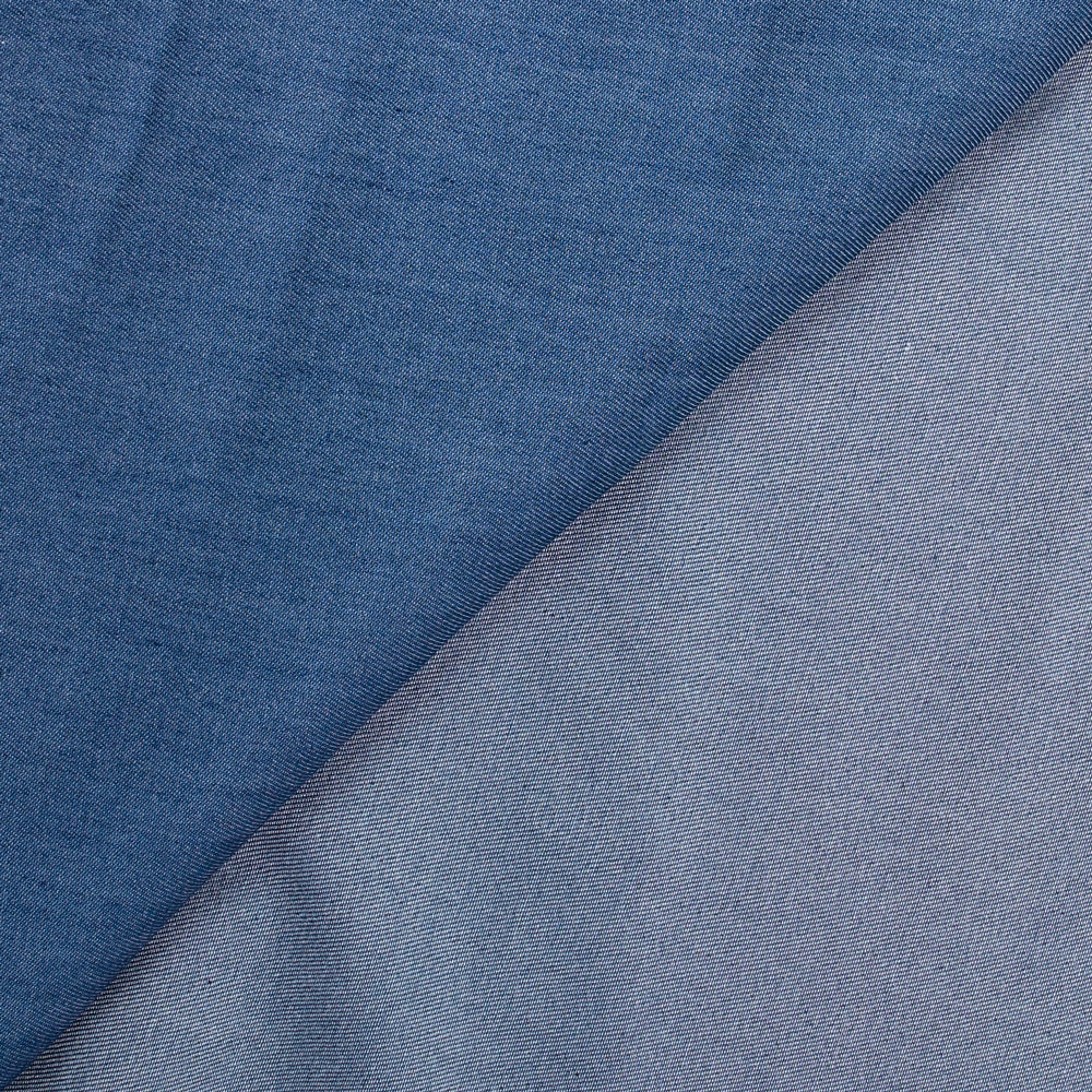 Tencel jeans uni bleu foncé - Image 3