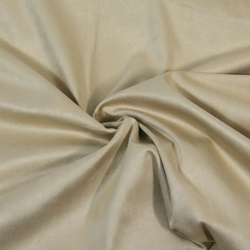 Tissu aspect daim double-face beige - Image 3