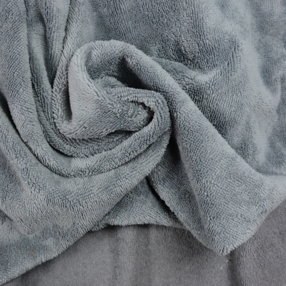 Tissu éponge bambou gris foncé vendu au mètre - Image 2