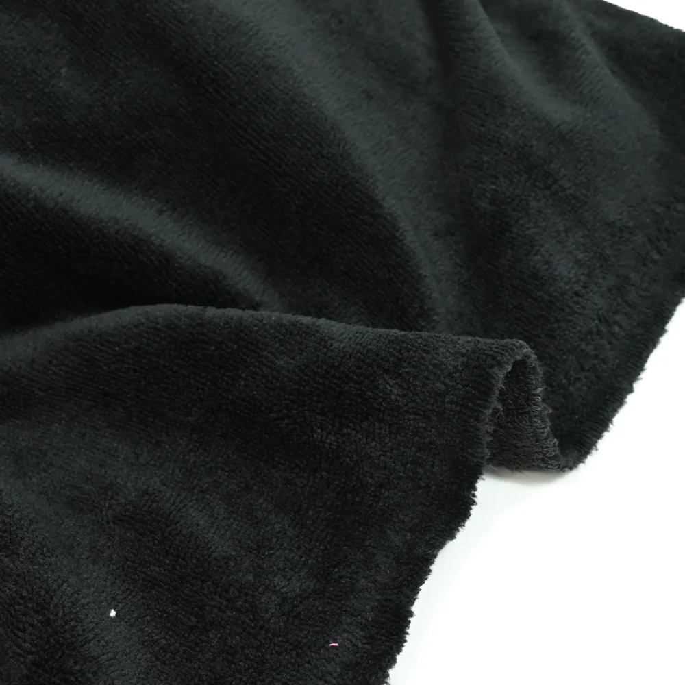 Tissu éponge bambou noir vendu au mètre - Image 3