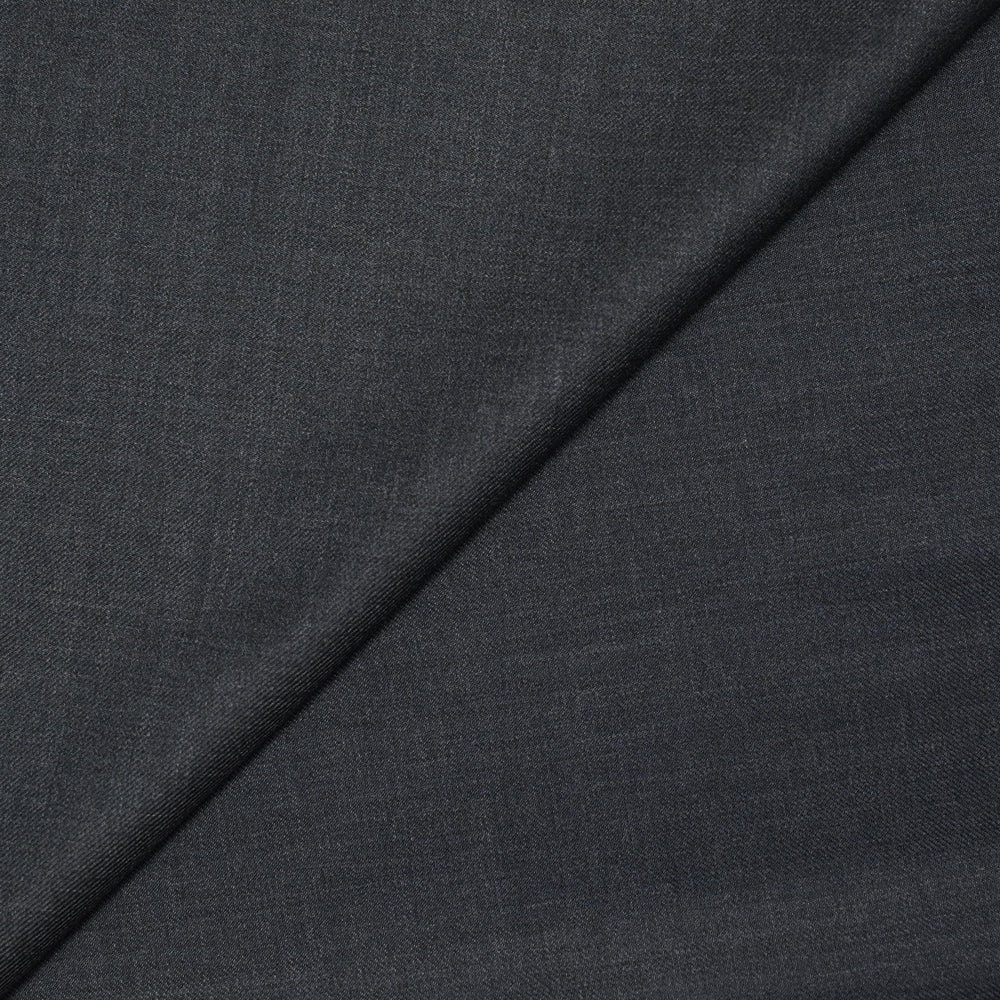 Tissu tailleur laine mélangée sergé gris foncé