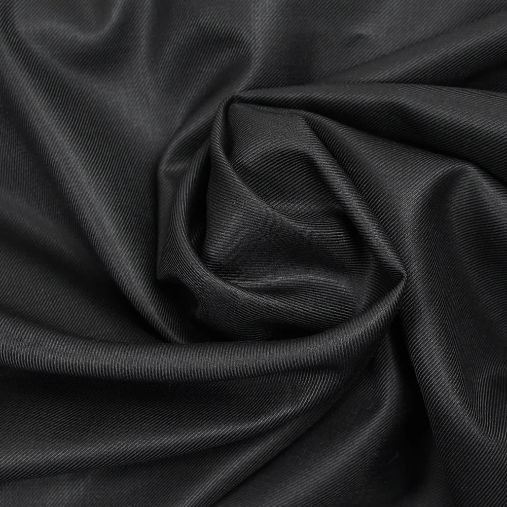 Tissu tailleur laine mélangée sergé noir - Image 2