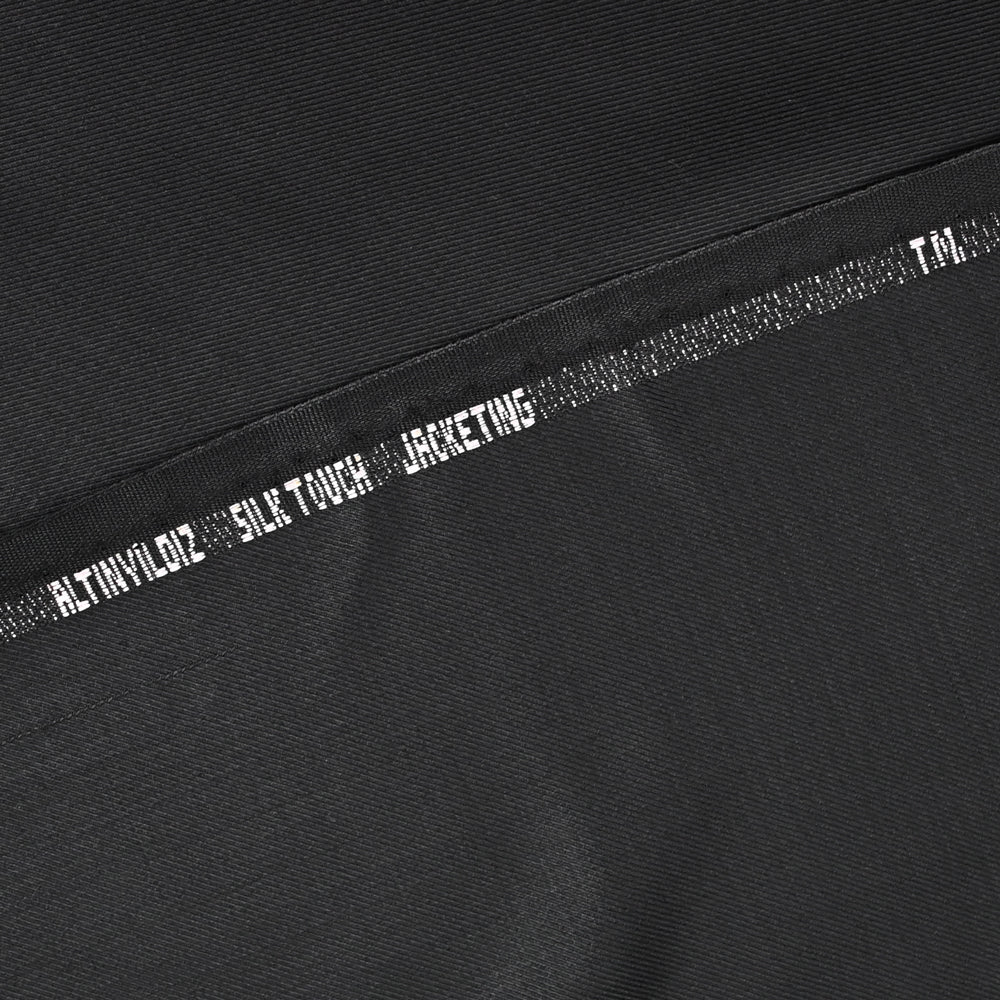 Tissu tailleur laine mélangée sergé noir - Image 4