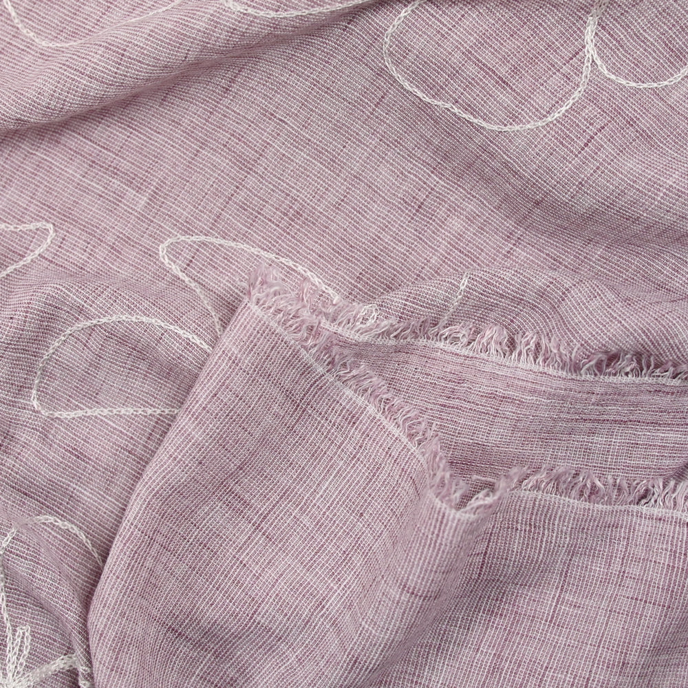 Toile brodée Ariel parme - Image 4