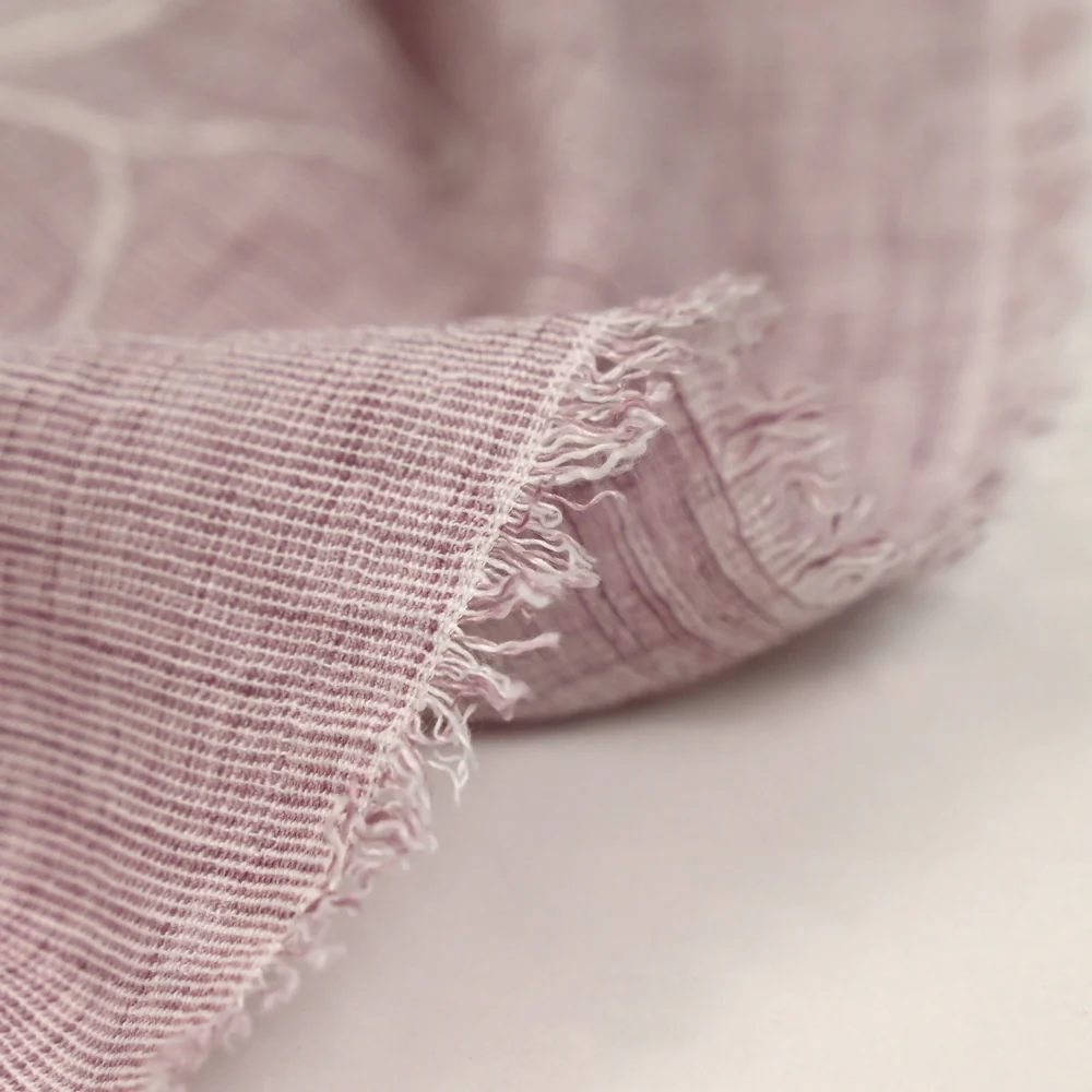 Toile brodée Ariel parme - Image 5
