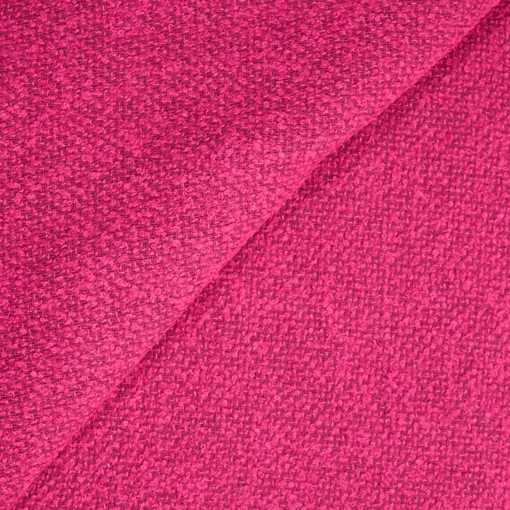 Tweed de laine mélangée rose