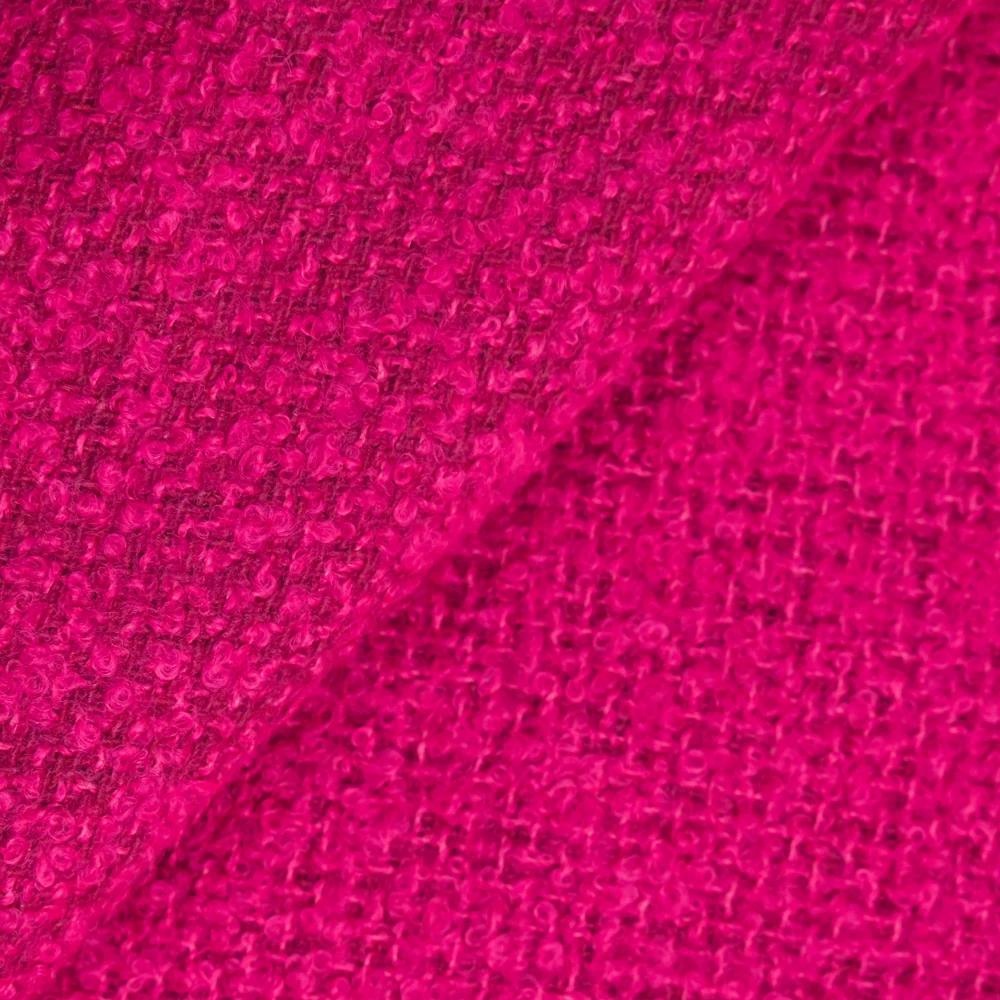 Tweed de laine mélangée rose - Image 3