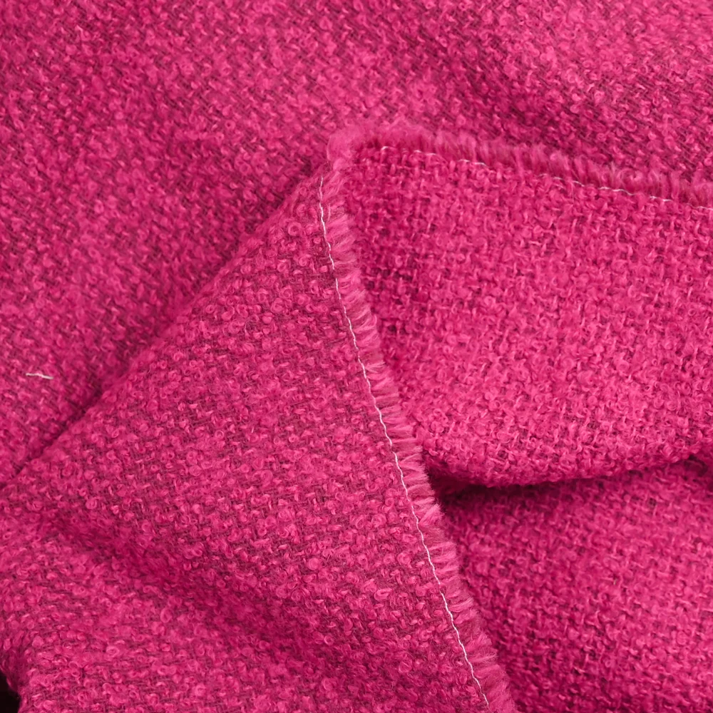 Tweed de laine mélangée rose - Image 4