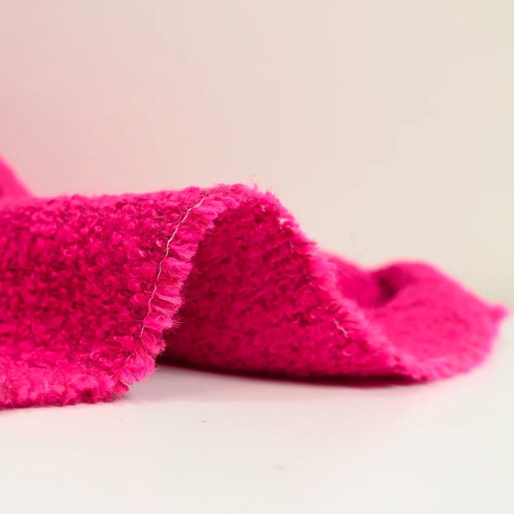Tweed de laine mélangée rose - Image 5