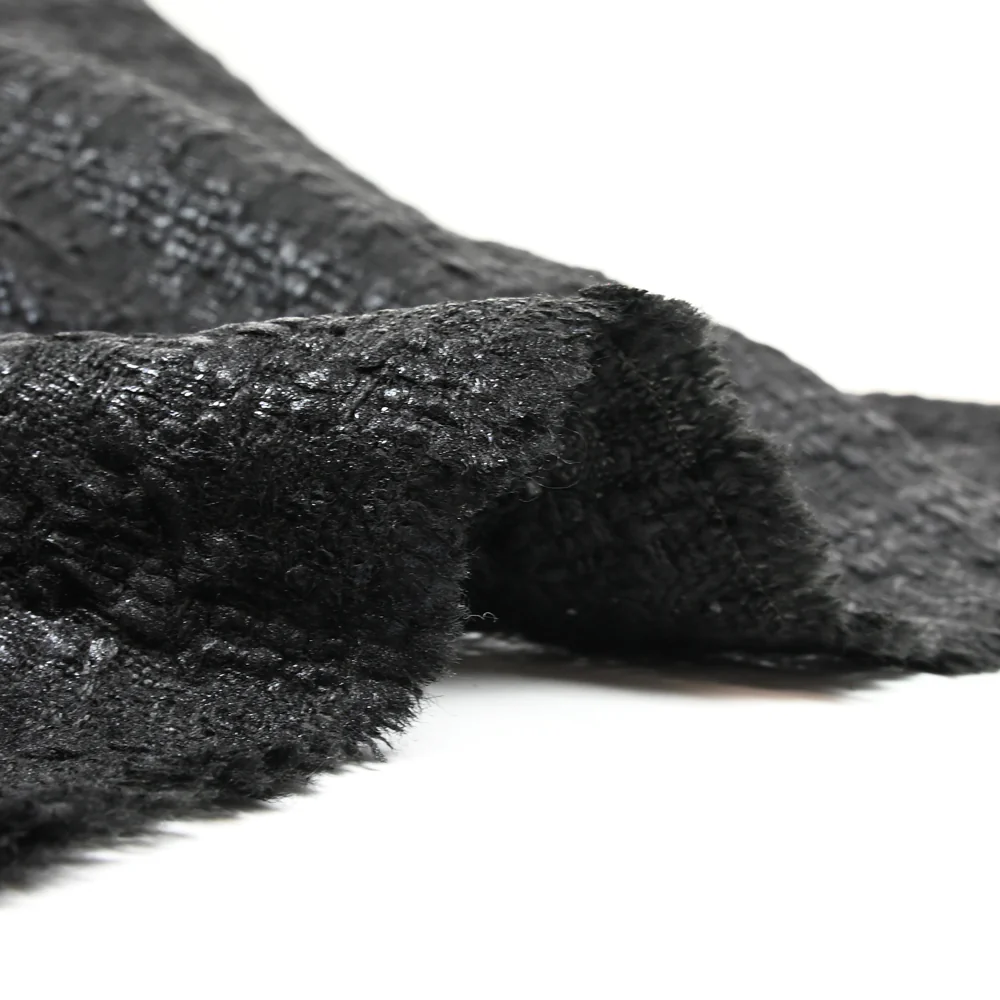 Tweed de polyester noir - Image 4