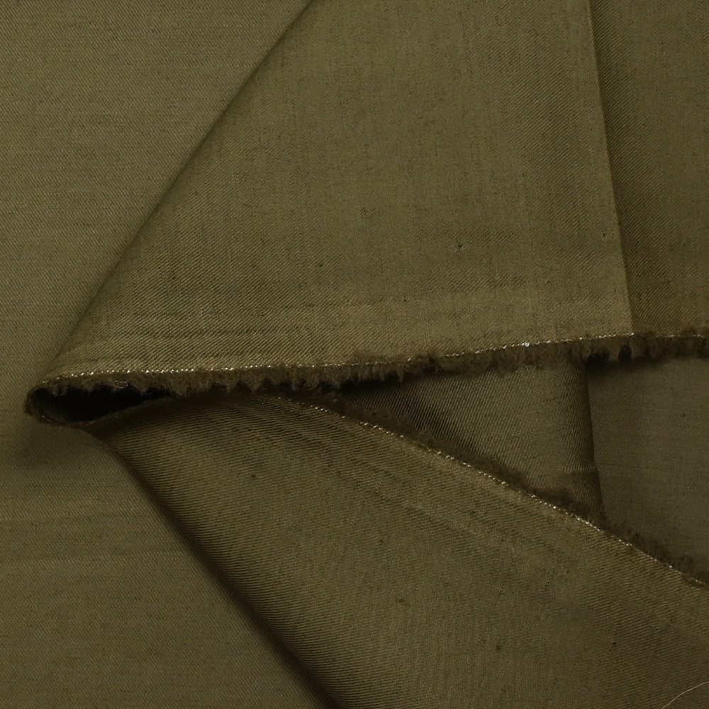 Twill de 100% laine vert kaki - Image 3