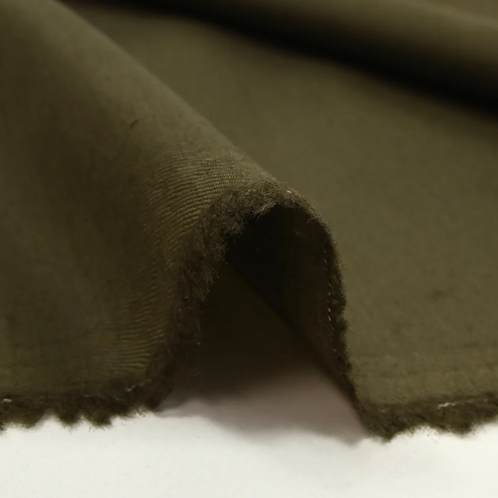 Twill de 100% laine vert kaki - Image 4