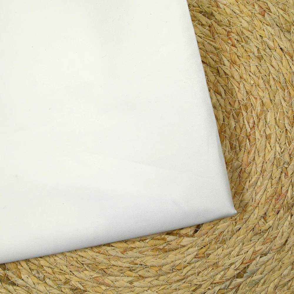 Twill de coton élasthanne blanc
