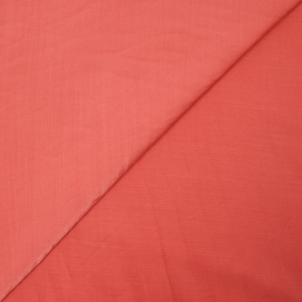 Twill polyviscose doupionné satiné Rosa corail