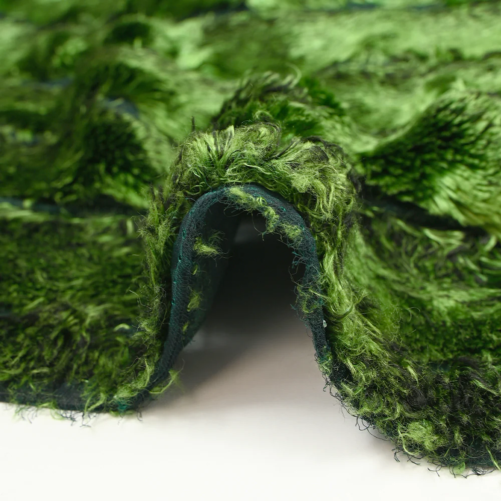 Velours de soie et viscose dévoré rayé vert - Image 7