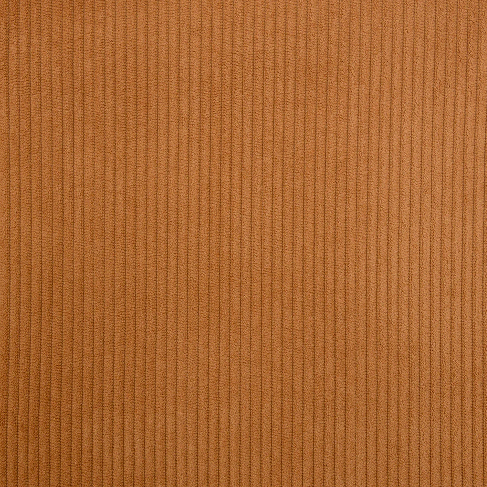 Velours polyester côtelé marron clair - Image 3
