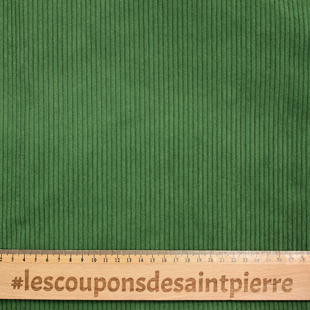 Velours polyester côtelé matcha - Image 3