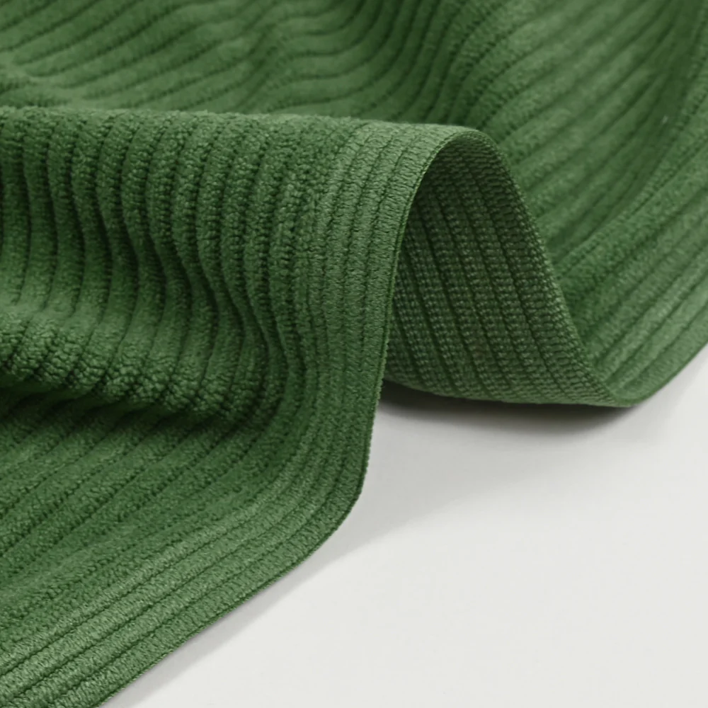 Velours polyester côtelé matcha - Image 5