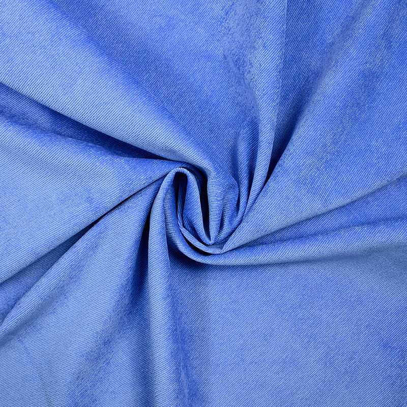 Velours polyester fines côtes bleu lavande - Image 2