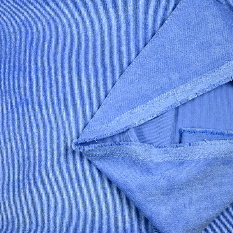 Velours polyester fines côtes bleu lavande - Image 3