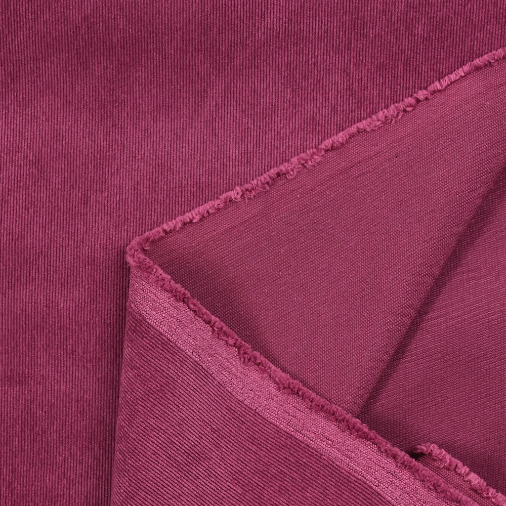 Velours polyester fines côtes magenta - Image 6