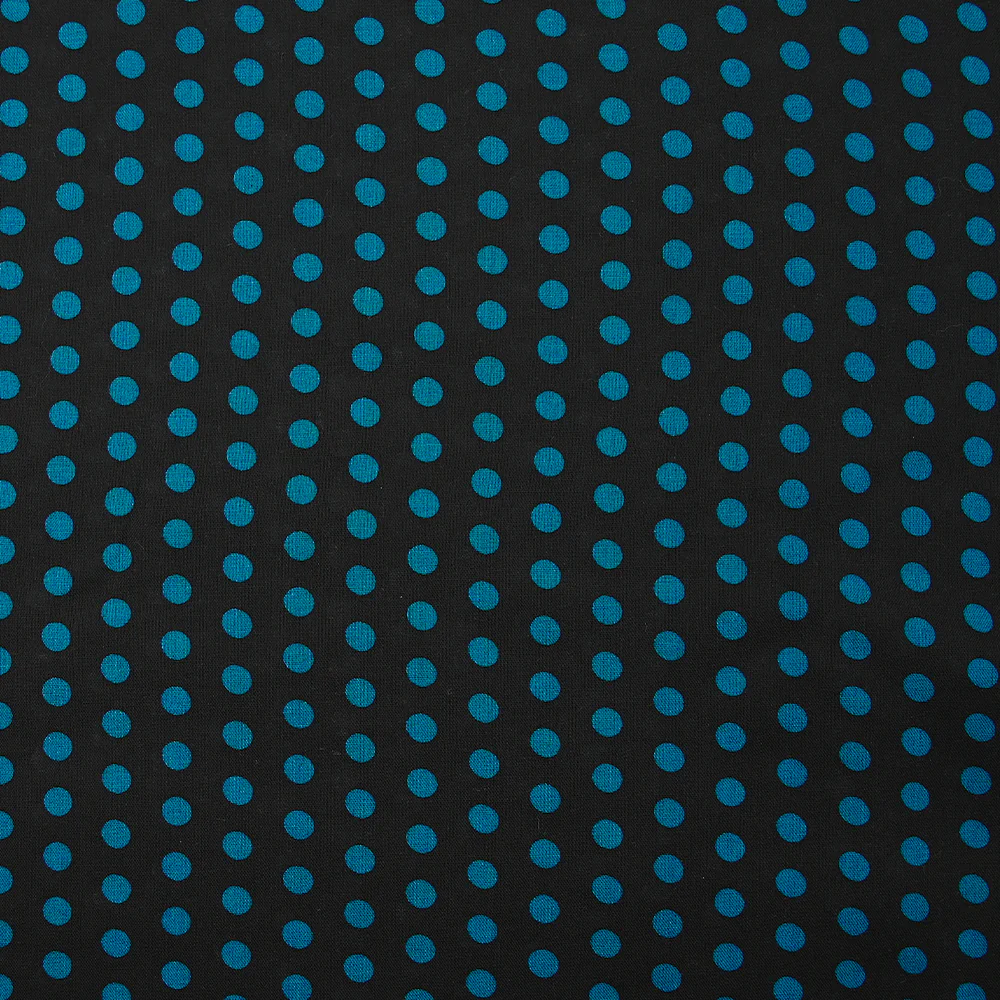 Viscose imprimée à pois 8mm canard fond noir - Image 4