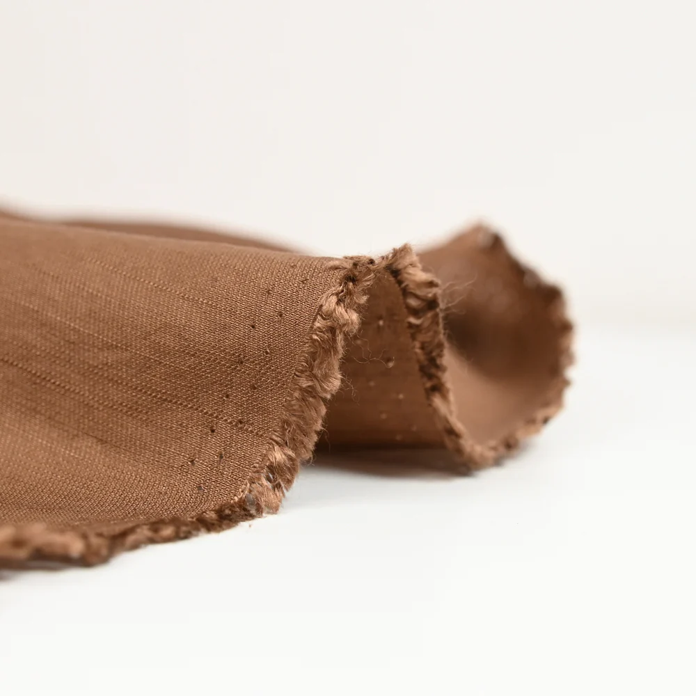Viscose unie Andrea marron - Image 4