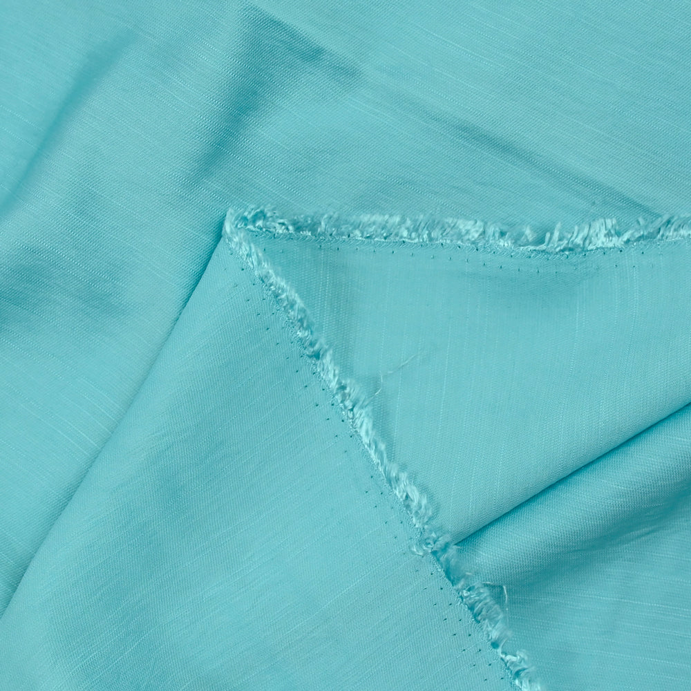 Viscose unie Andrea turquoise - Image 3