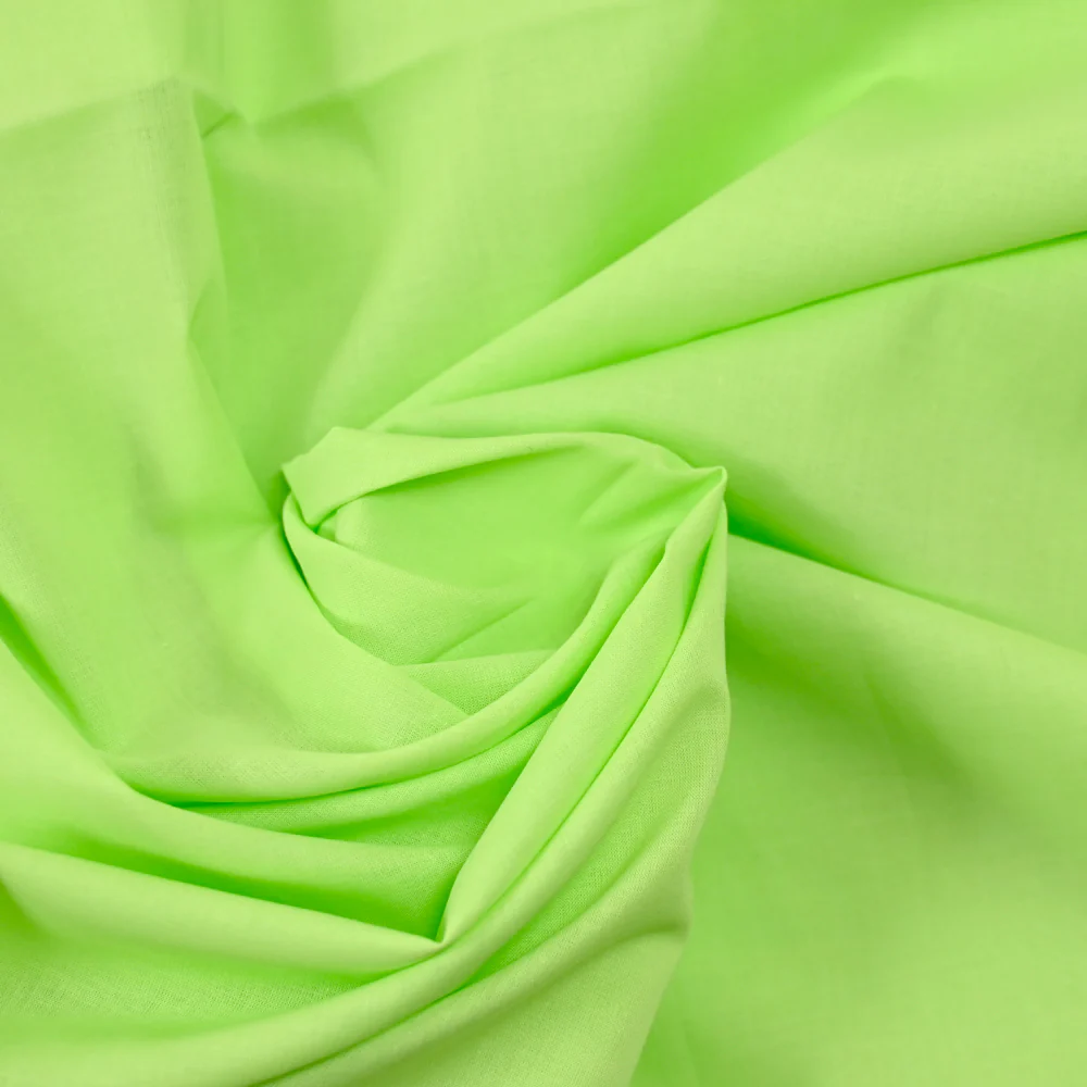 Voile de coton Alicia vert pomme - Image 2