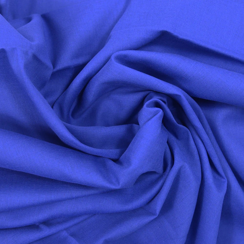 Voile de coton bleu roi - Image 2