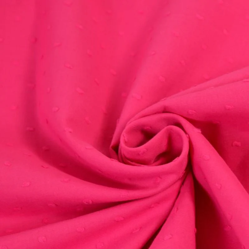 Voile de coton Plumetis fuchsia - Image 2