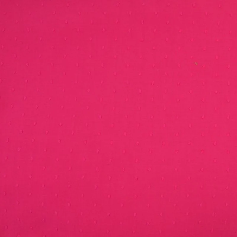 Voile de coton Plumetis fuchsia - Image 3