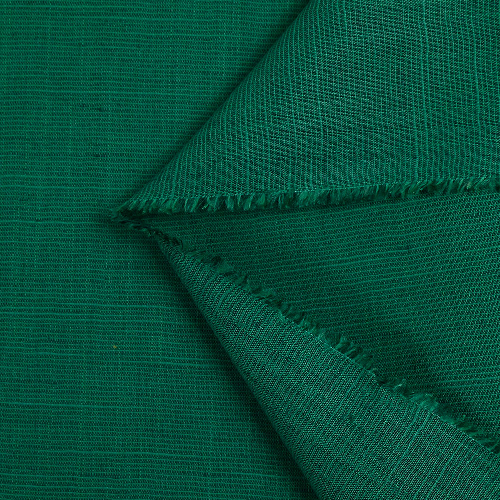 Voile de coton texturé vert émeraude - Image 3
