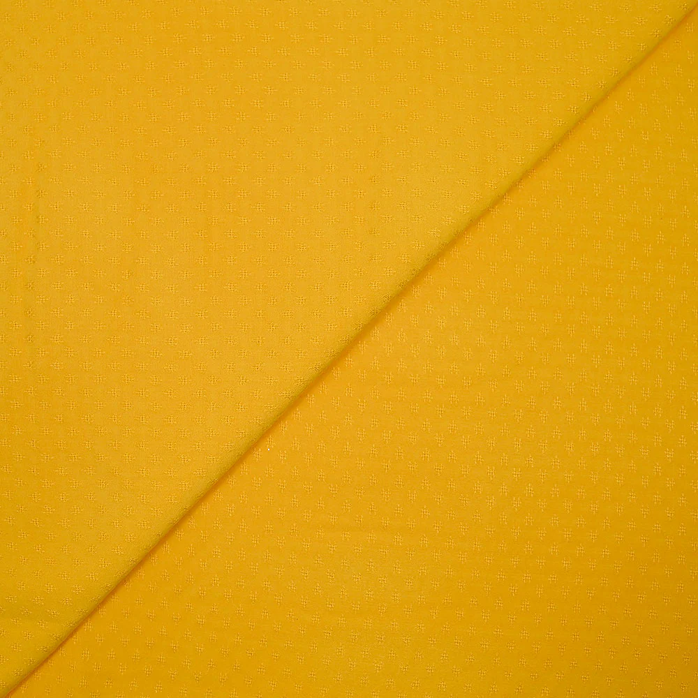 Voile de viscose jacquard satiné jaune