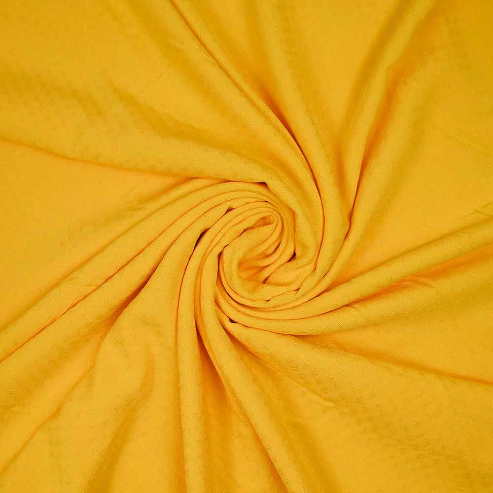 Voile de viscose jacquard satiné jaune - Image 2